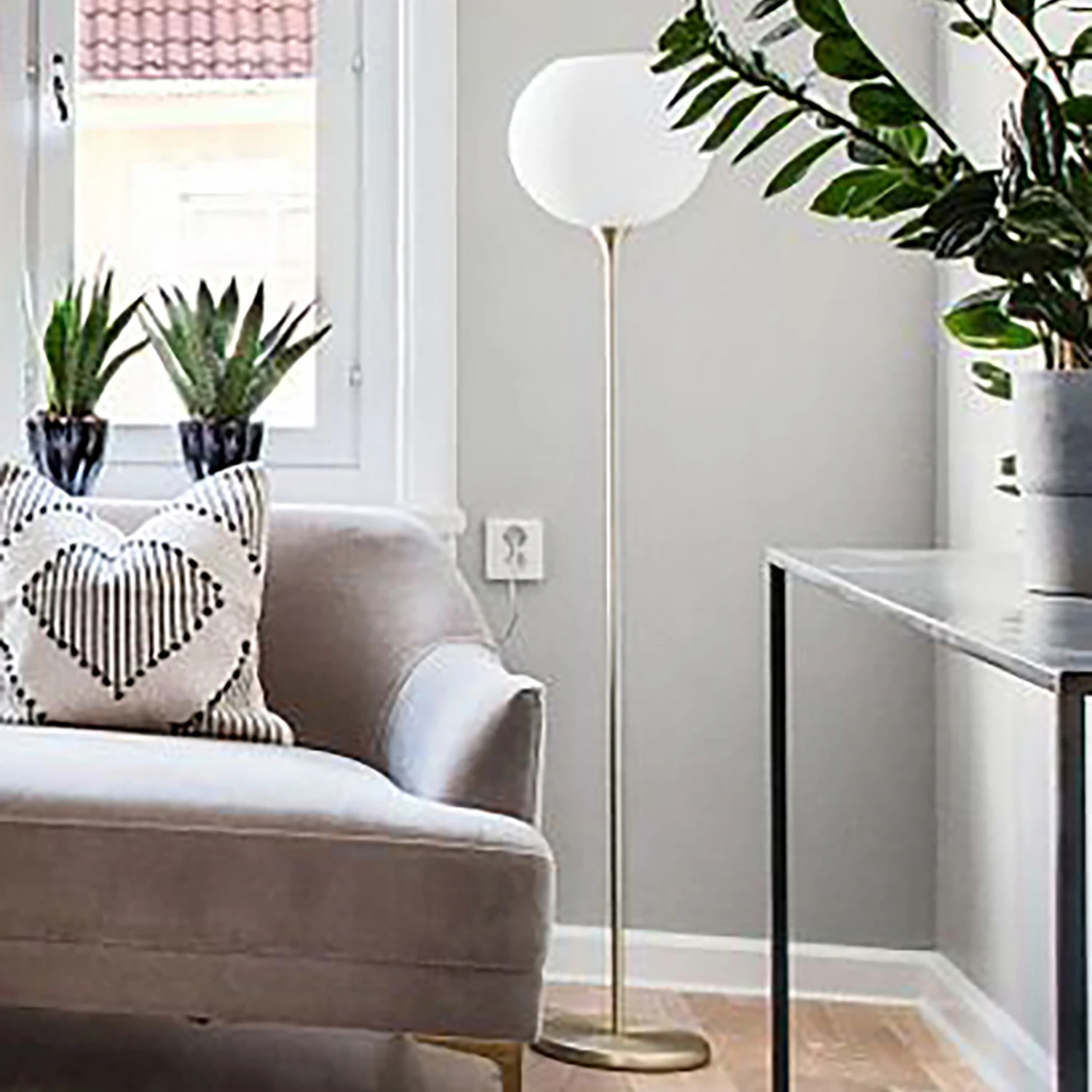 Globen Lighting Bowl Vloerlamp Opaalglas - Afbeelding 3