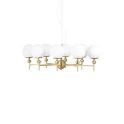 Astrid 85 Hanglamp Brushed Brass/White - Globen Lighting - Koop Online