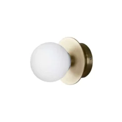 Art Deco Plafondlamp/Wandlamp IP44 Brushed Brass - Globen Lighting - Koop Online