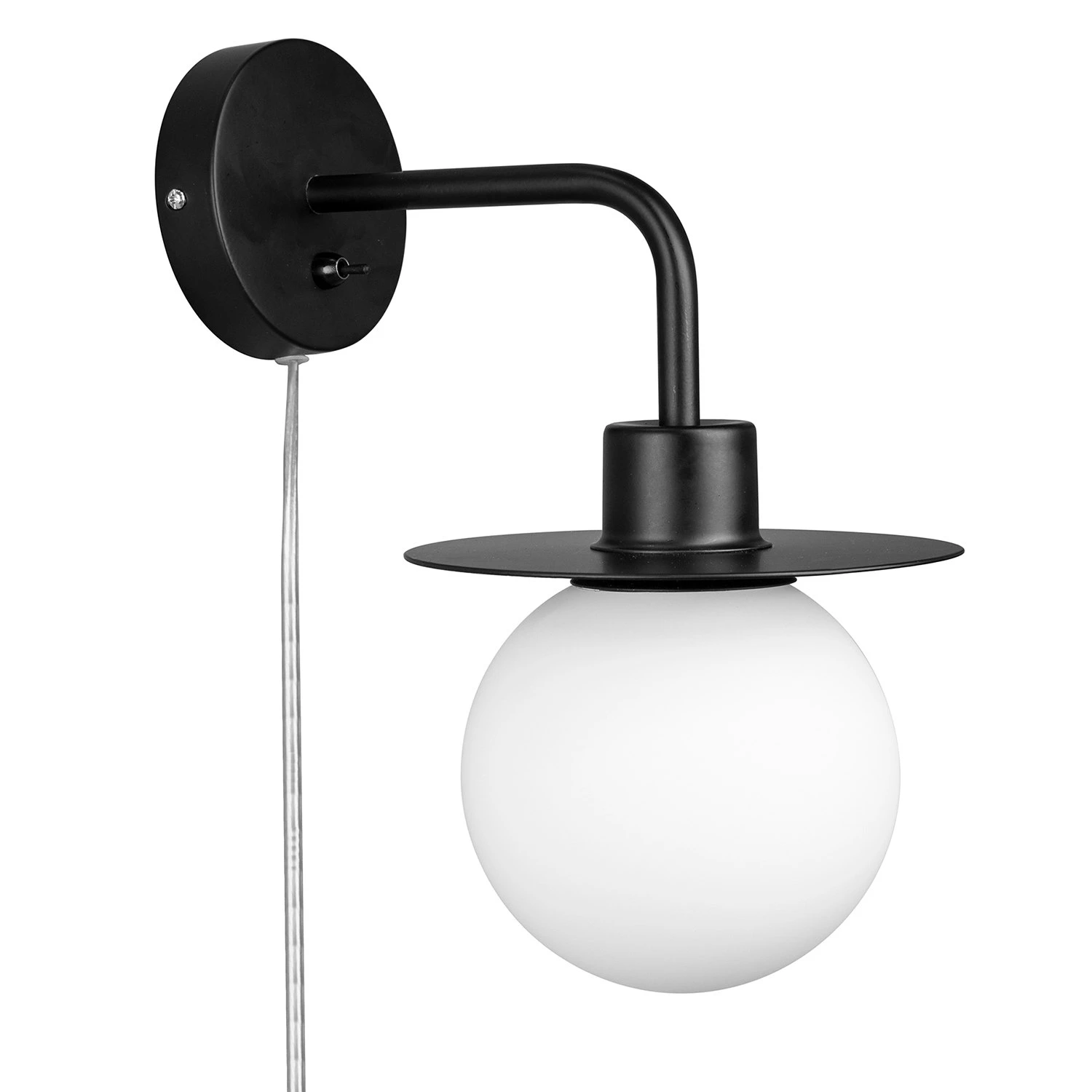 Globen Lighting Art Deco Wall Light With Arm, Black
