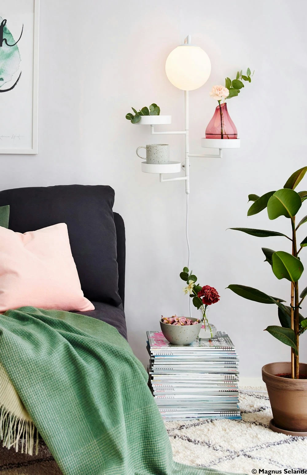 Globen Lighting Astoria Wall Lamp, White - Afbeelding 3