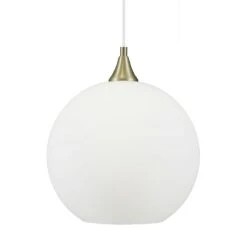 Globen Lighting Bowl Pendant, White
