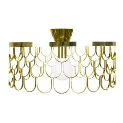 Globen Lighting Gatsby Ceiling Lamp, Brass