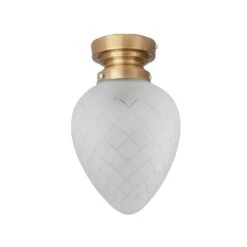 Globen Lighting June IP44 Plafond, Ground/White/Ant. Brass