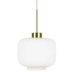 Globen Lighting Ritz Hanglamp, Wit / Messing